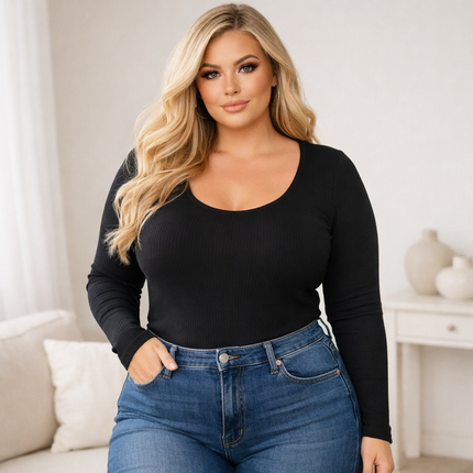 Plus size long sleeve tops UK for women stylish and comfortable everyday wear