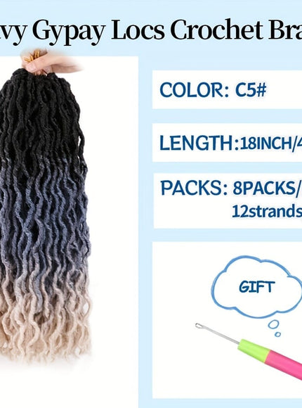 KissIcon 18 Inch Brown Goddess Faux Locs -