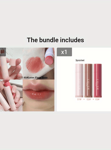 KissICON 01#+[01#+02#+03# Set] KissIcon Berry Lip Balm Tint - Long Lasting
