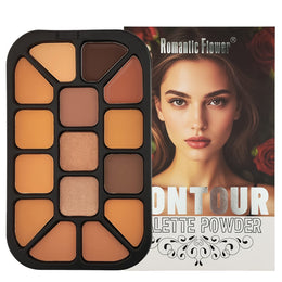 KissICON 01 15color Contour Highlight Conceal Palette Matte