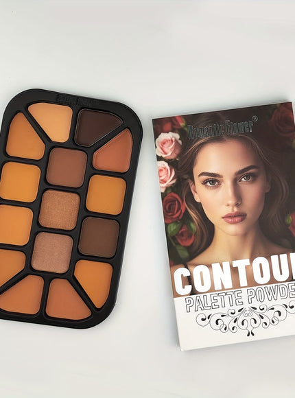 KissICON 01 15color Contour Highlight Conceal Palette Matte