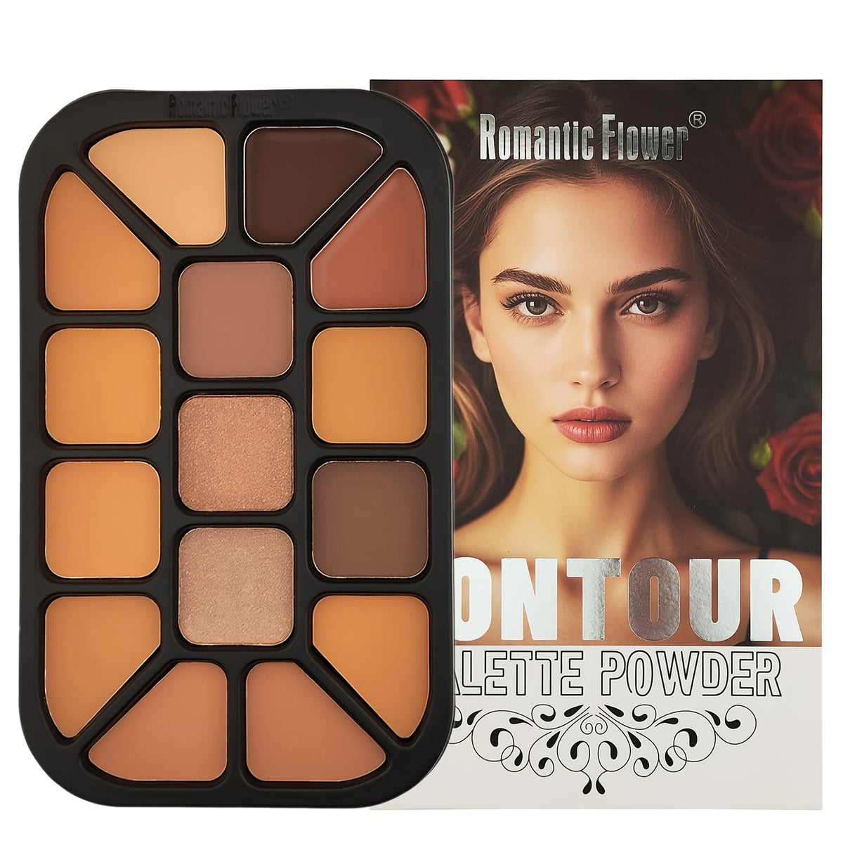 KissICON 01 15color Contour Highlight Conceal Palette Matte