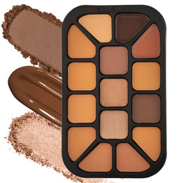 KissICON 01 15color Contour Highlight Conceal Palette Matte