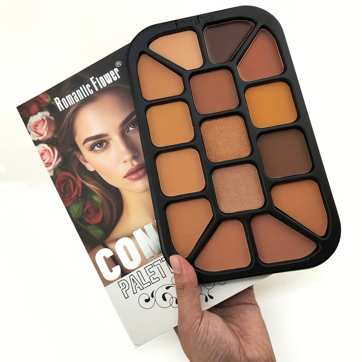 KissICON 01 15color Contour Highlight Conceal Palette Matte