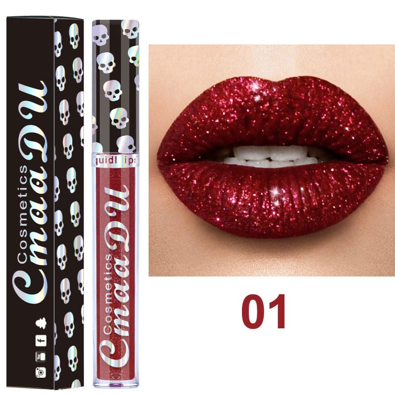 KissICON #01 / 1pc 💋 Luxury Laser Skull Lipstick Waterproof LongLasting Color