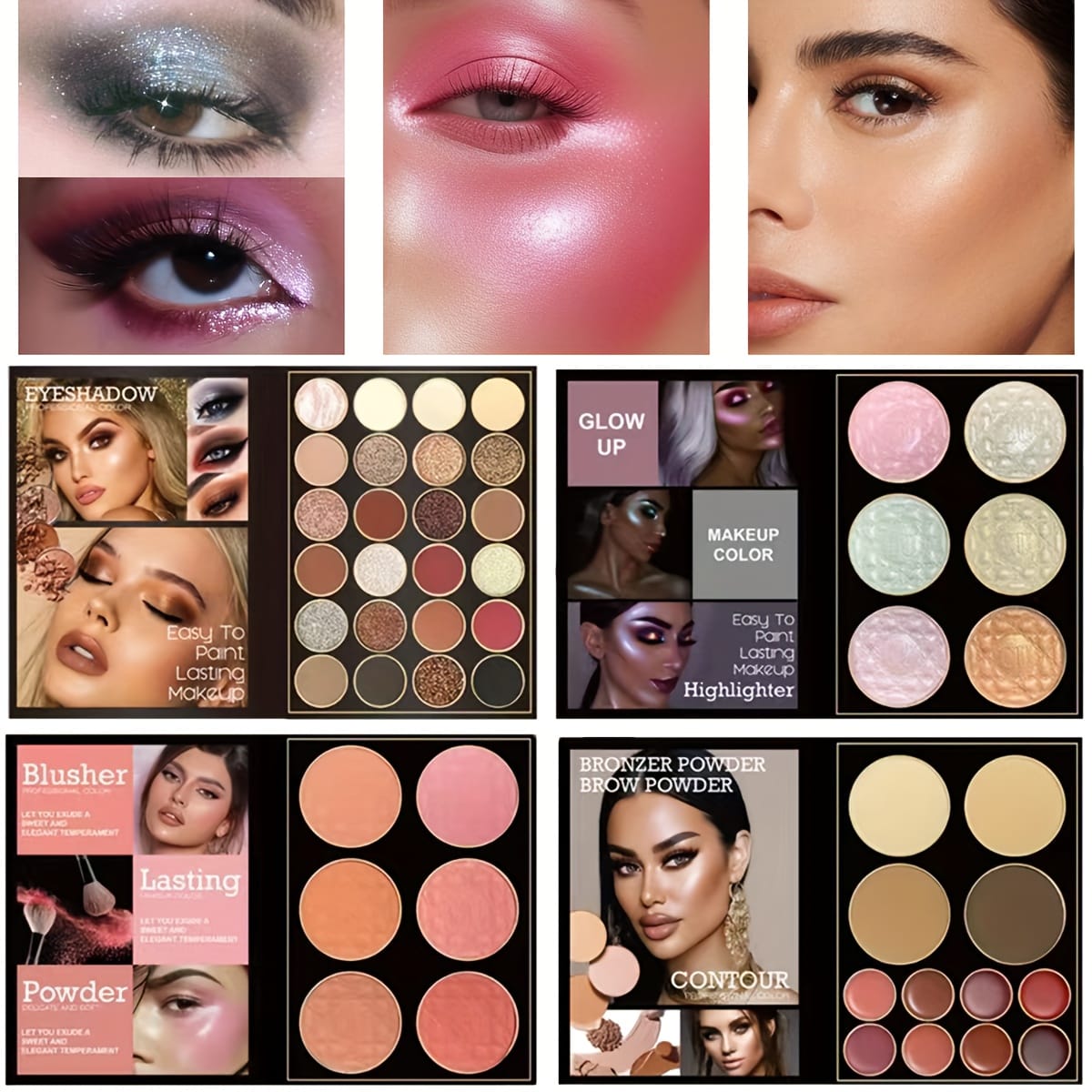 KissICON 01#2062 48color Allinone Makeup Palette Eyeshadow Blush