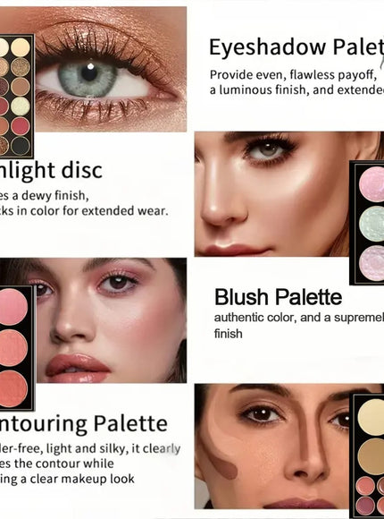 KissICON 01#2062 48color Allinone Makeup Palette Eyeshadow Blush