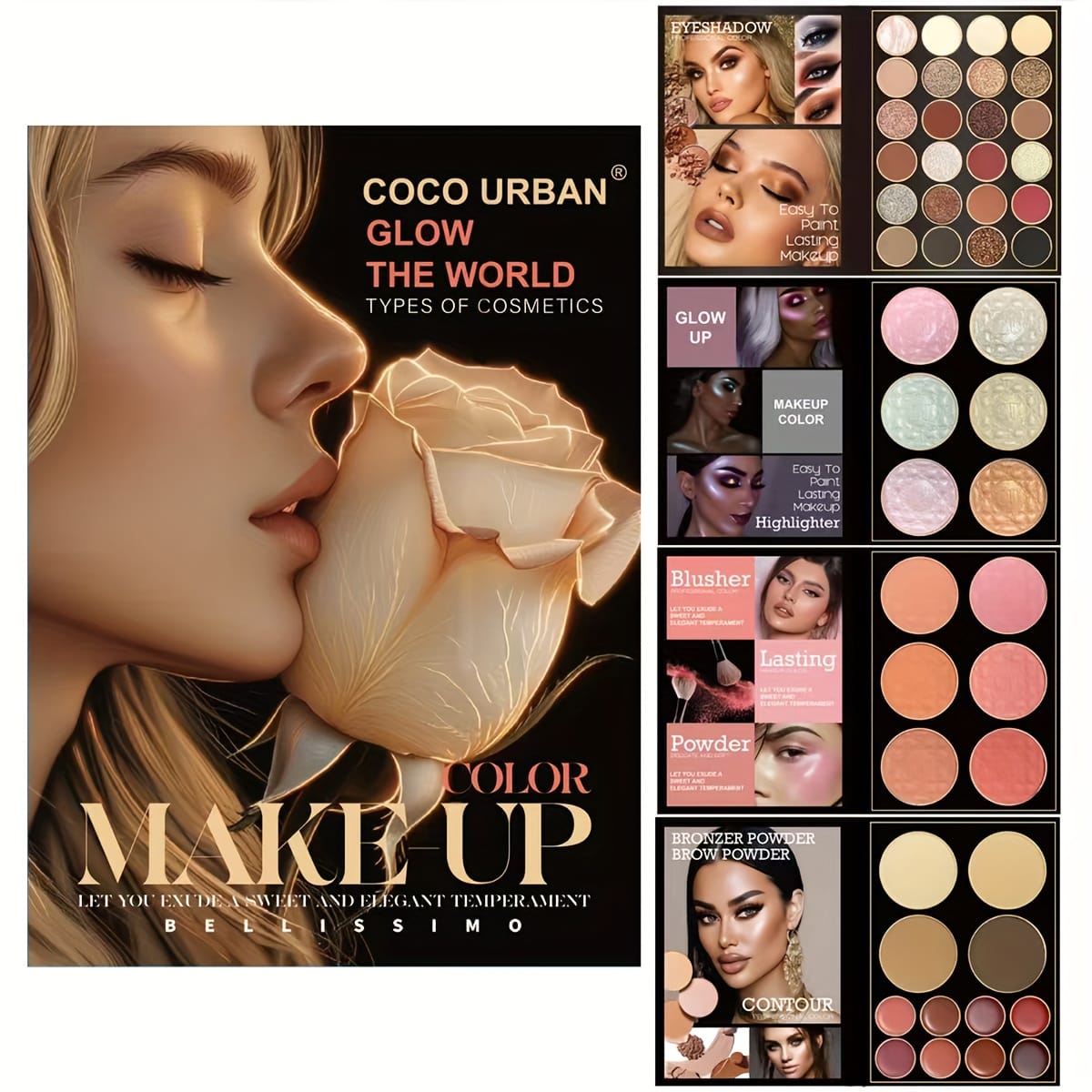 KissICON 01#2062 48color Allinone Makeup Palette Eyeshadow Blush