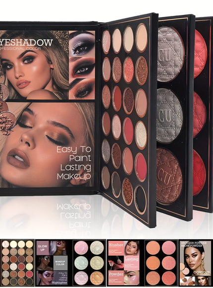 KissICON 01#2062 48color Allinone Makeup Palette Eyeshadow Blush