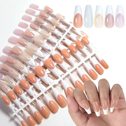 KissICON 01 Colorful Fake Nails Set - Adhesive Glue Press
