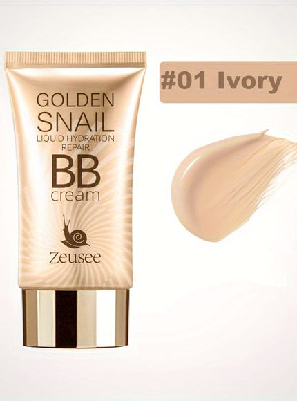 jkthpu-45 01 Ivory Golden Snail BB Cream Foundation Primer Full Coverage
