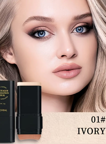 jkthpu-45 01 #IVORY KissIcon 2 In 1 Concealer Foundation Stick Full