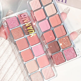 KissICON 01 KissIcon 12 Color Pink Eyeshadow Palette - Long