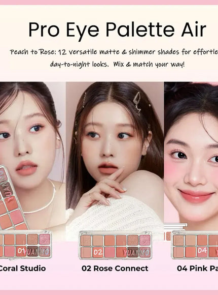 KissICON 01 KissIcon 12 Color Pink Eyeshadow Palette - Long