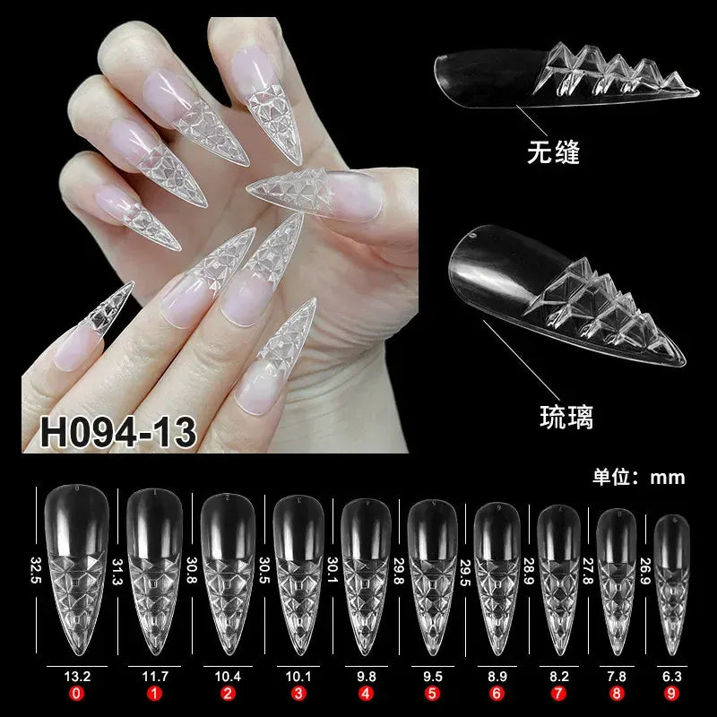 KissICON 01 [KissIcon] 120Pcs Press On Nails Tips Almond Square