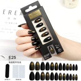 KissICON 01 KissIcon Almond Press On Nails Cat Eye Design
