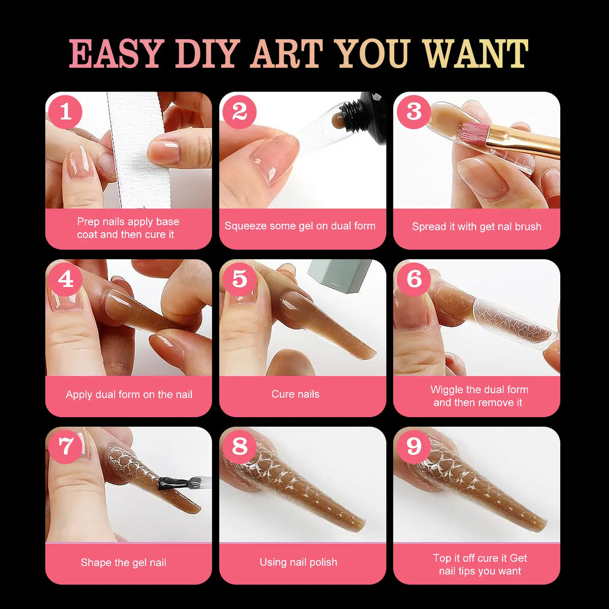 KissICON 01 KissIcon False Nail Tips Full Cover Press On