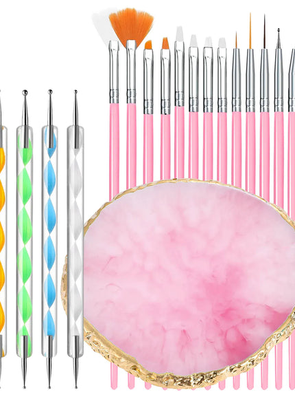 KissICON 01 KissIcon Nail Art Brush Palette Dotting Pen Set