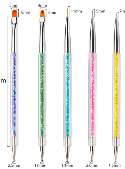 KissICON 01 KissIcon Nail Art Brush Set - Multi Tool