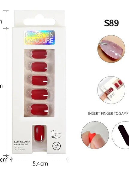 KissICON 01 KissIcon Nails Art Fake Nail Tips Coffin Set