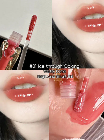 KissICON 01 Maxfine Lip Gloss Hydrating Long Lasting Waterproof Shine