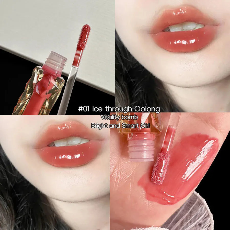 KissICON 01 Maxfine Lip Gloss Hydrating Long Lasting Waterproof Shine