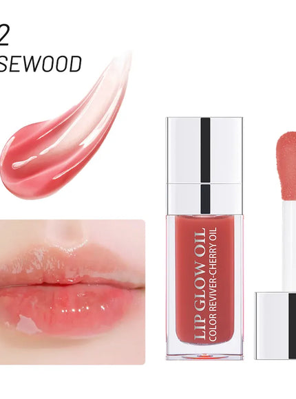 KissICON 012 rosewood Moisturizing Lip Balm Lip Glow Oil Pink Plumping