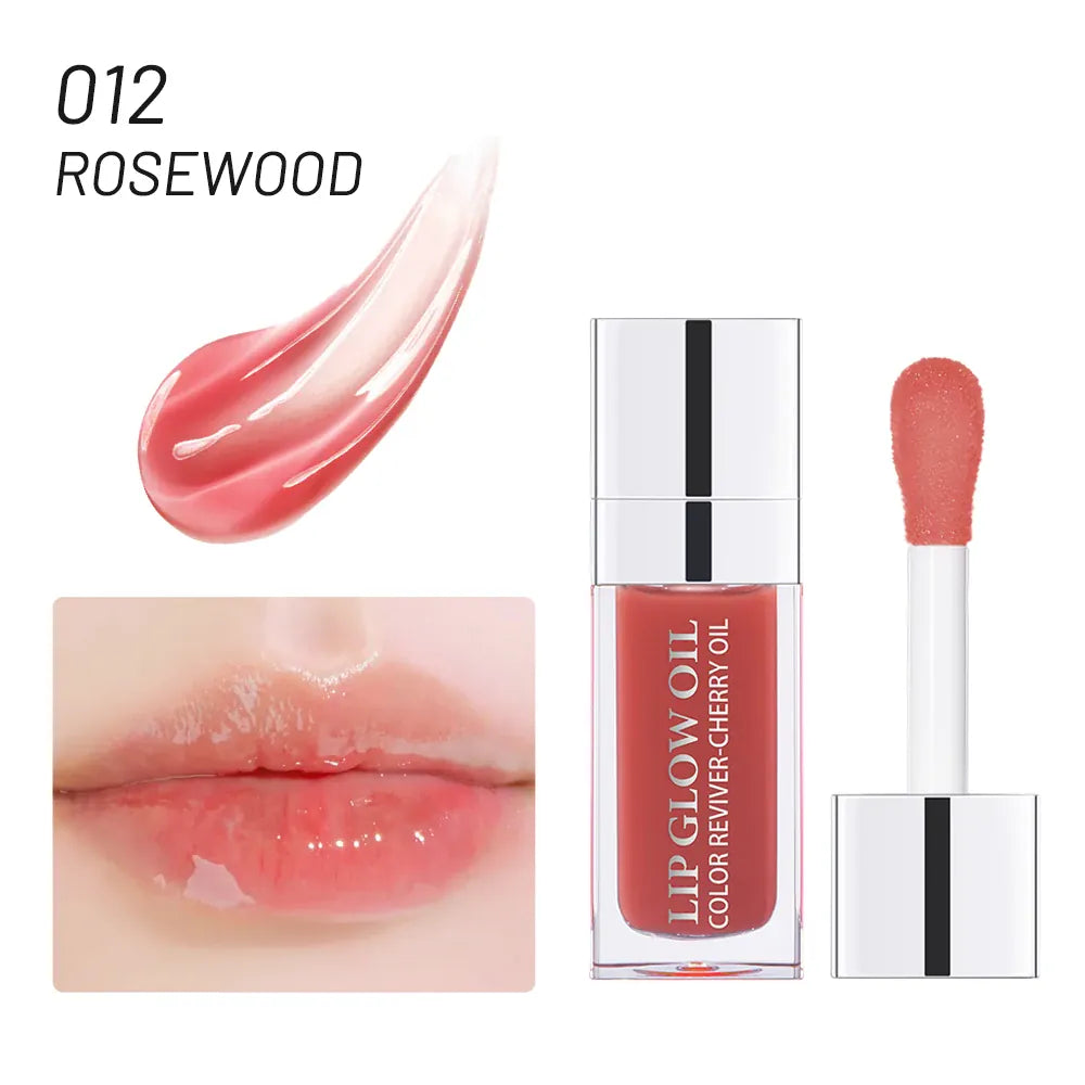 KissICON 012 rosewood Moisturizing Lip Balm Lip Glow Oil Pink Plumping