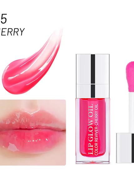 KissICON 015 cherry Moisturizing Lip Balm Lip Glow Oil Pink Plumping