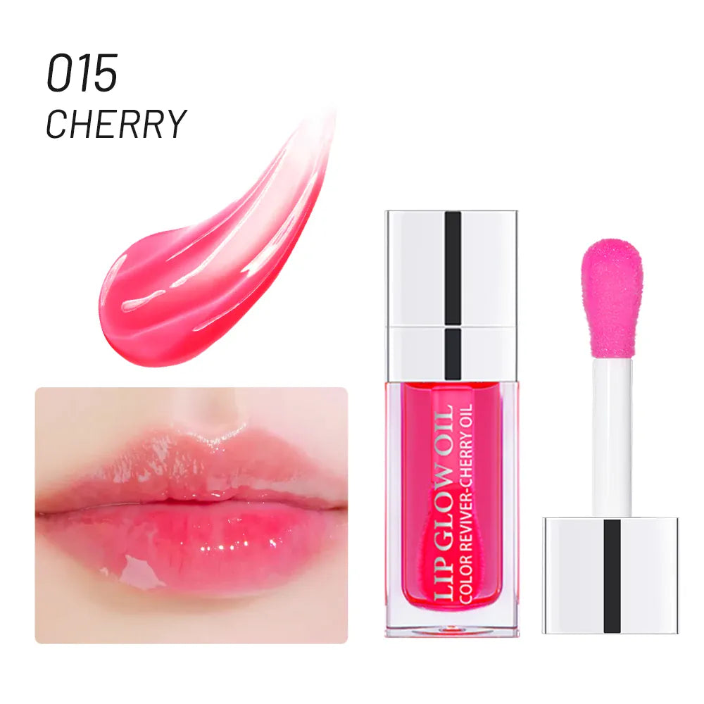 KissICON 015 cherry Moisturizing Lip Balm Lip Glow Oil Pink Plumping