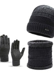 Hat & Scarf & Gloves- Grey