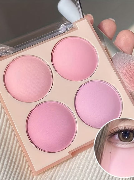 jkthpu-45 02# 💋 HISYI 4-Color Blush Palette - Buildable Matte