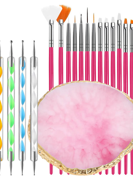 KissICON 02 KissIcon Nail Art Brush Palette Dotting Pen Set