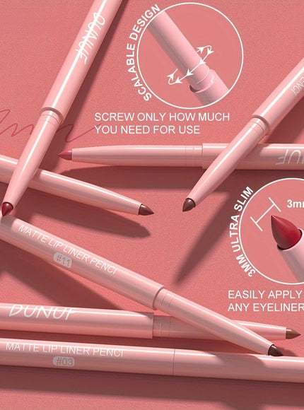 KissICON 02# Matte Lipliner Set Waterproof Long Lasting Easy To