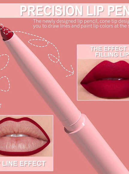 KissICON 02# Matte Lipliner Set Waterproof Long Lasting Easy To