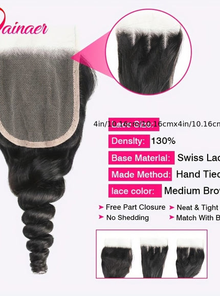 KissIcon Loose Wave Bundles With Closure - Virgin