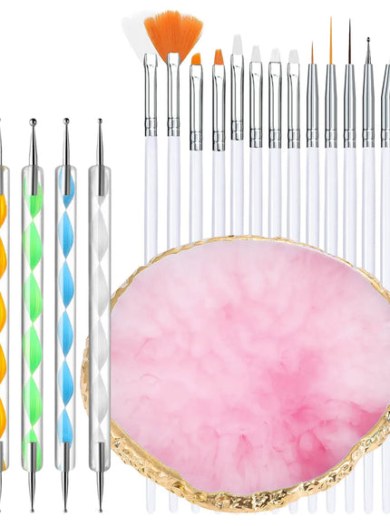 KissICON 03 KissIcon Nail Art Brush Palette Dotting Pen Set