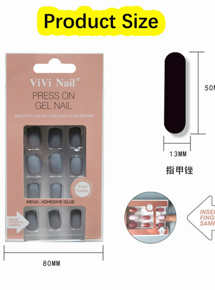 KissICON 03 KissIcon Press On Nails Square Head Full Cover