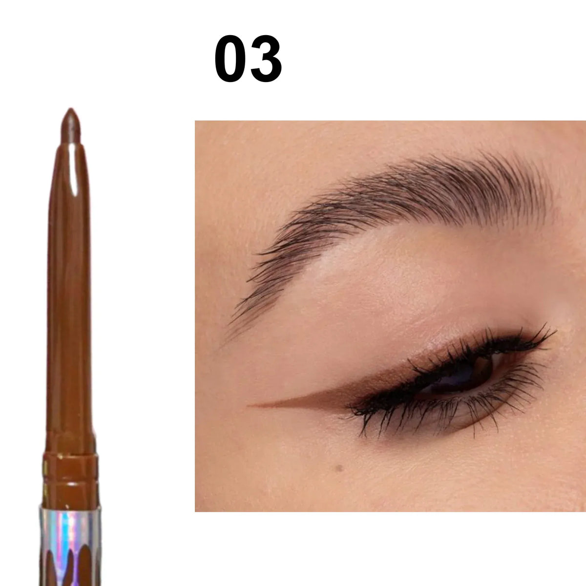 KissICON 03 💋 Waterproof Black Brown Gel Eyeliner Pencil -