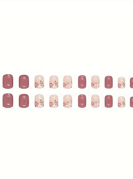 KissIcon 24Pcs Square Press On Nails Includes Glue