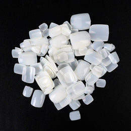 KissICON 04 bag Natural KissIcon Short Square Fake Toe Nails Box Natural