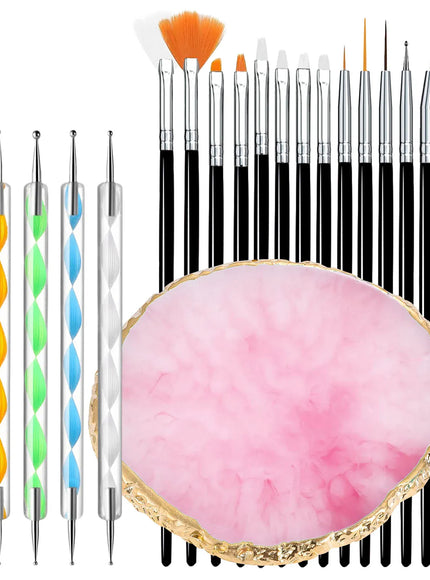 KissICON 04 KissIcon Nail Art Brush Palette Dotting Pen Set