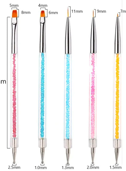KissICON 04 KissIcon Nail Art Brush Set - Multi Tool
