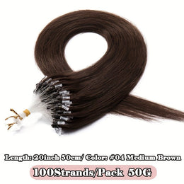 KissICON #04 mediumbrown / 20inch KissIcon Invisible Remy Hair Extensions - Seamless Fit