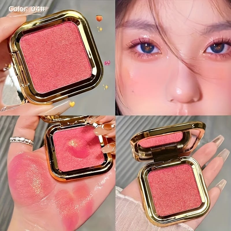 KissICON 04# Peach Kiss 3shade Waterproof Blush Natural Longlasting Color