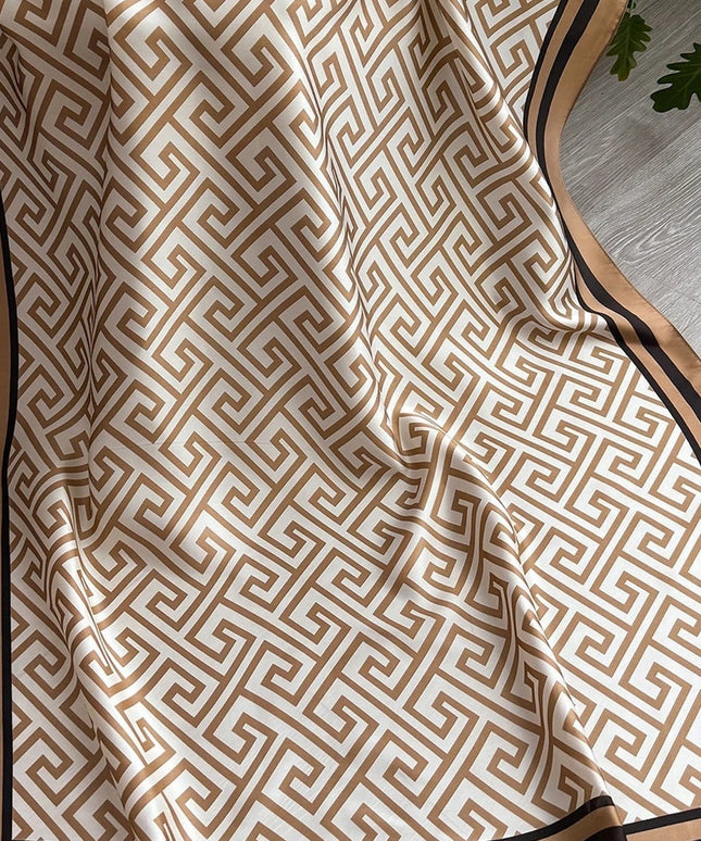 2025 Spring 180*90CM Fashion Dustproof Big Bandanna Popular Satin Finish Silk Shawls Scarves Luxury Print Sunscreen Beach Towel