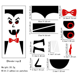 KissICON 05 / 1PCS Halloween Decorations Room Door Stickers Window Decor Skeleton Hand Pumpkin DIY Window Stickers Ghost Devil Witch Hat Decor