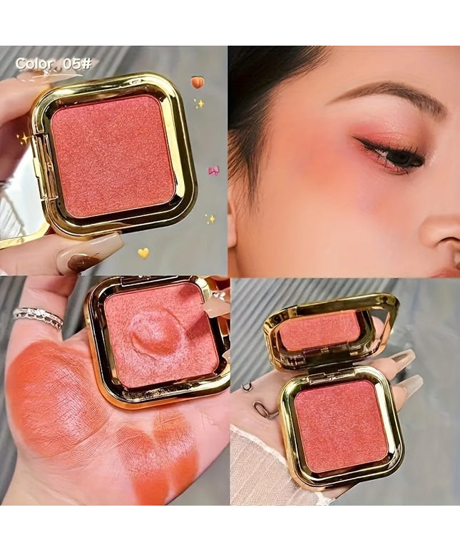 KissICON 05# Red Hawthorn 3shade Waterproof Blush Natural Longlasting Color