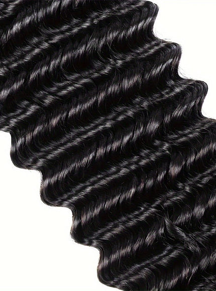 KissIcon Deep Wave Human Braiding Hair 2 Bundles