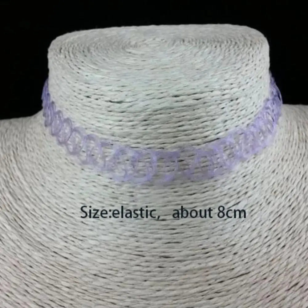 KissICON 06 High Quality Gothic Jewellery Braided Fish Thread Choker Necklace Vintage Elastic Tattoo Choker Retro Necklace